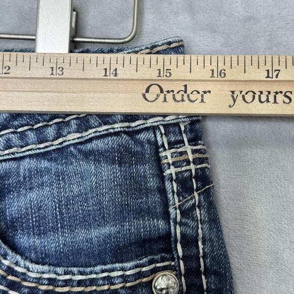 Rock Revival Jeans Womens 28 Jamila Bootcut Contrast Stitch Buckle Western - Picture 14 of 16